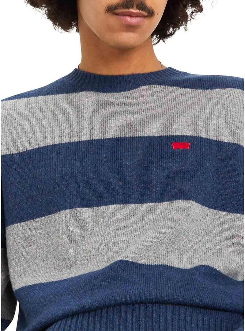 Maglione Levis Original Housemark a Righe Blu per uomo