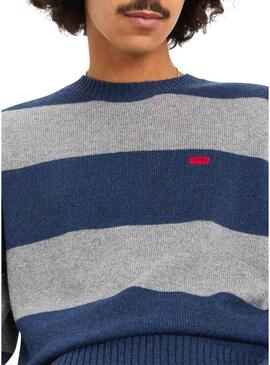 Maglione Levis Original Housemark a Righe Blu per uomo