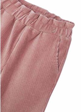 Pantaloni Mayoral Velluto Rosa per ragazza