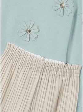 Set Mayoral Pantaloni Plissettati Blu per ragazza