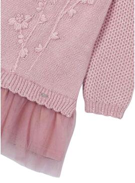 Vestito Mayoral Combinato Tricot Rosa per ragazza