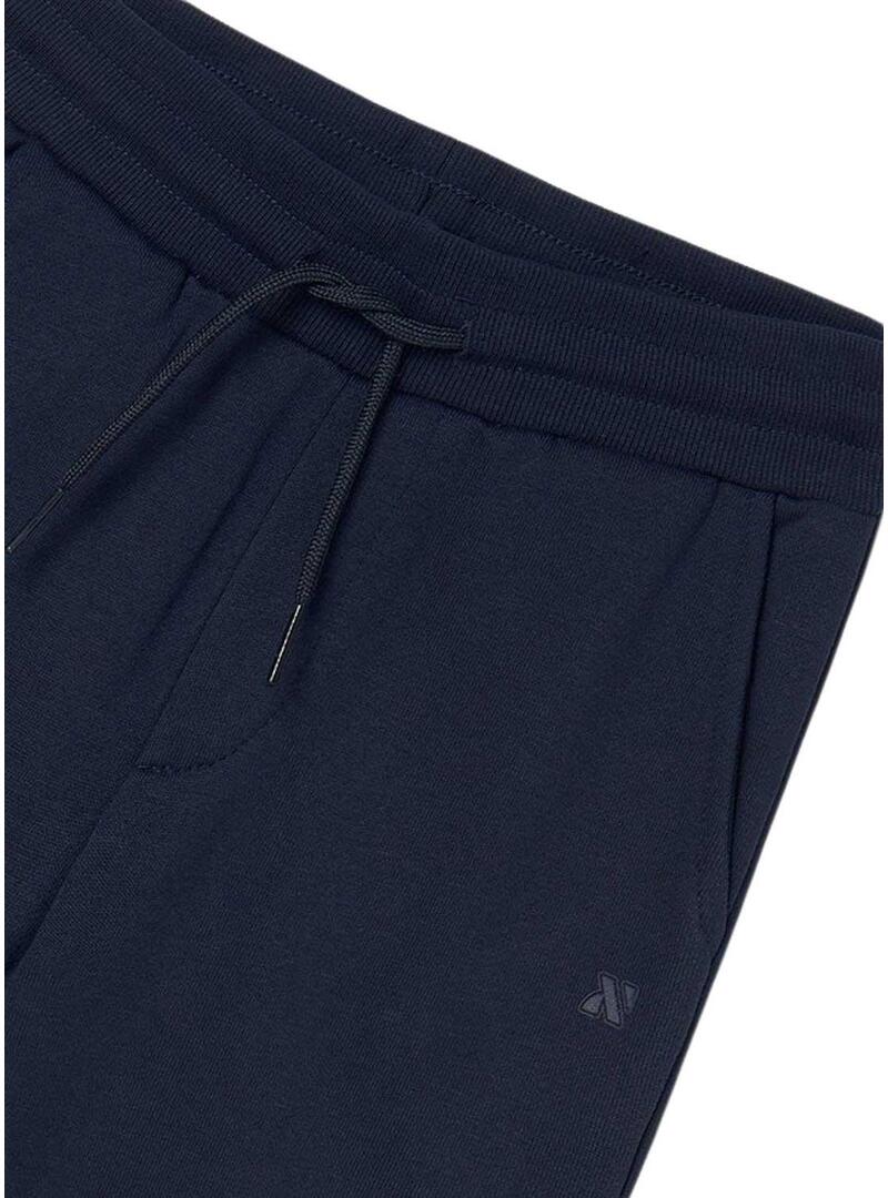 Pantaloni Mayoral Basic In Pile Blu Marino per ragazzo