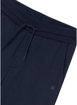 Pantaloni Mayoral Basic In Pile Blu Marino per ragazzo