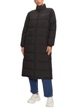 Cappotto Tommy Jeans Maxi Puffer nero per donna