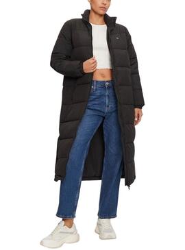 Cappotto Tommy Jeans Maxi Puffer nero per donna