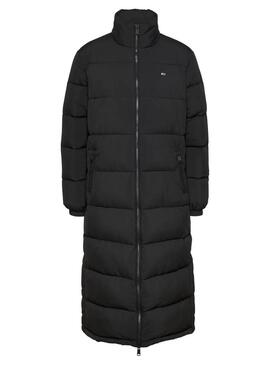 Cappotto Tommy Jeans Maxi Puffer nero per donna