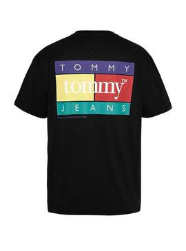 Maglietta Tommy Jeans Pop nera per uomo.