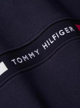 Felpa Tommy Hilfiger Chest Insert blu navy per uomo