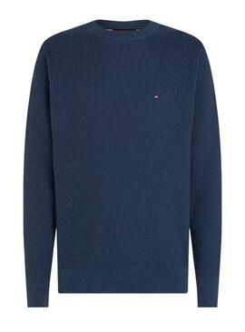 Maglia Tommy Hilfiger Structure Blu per uomo