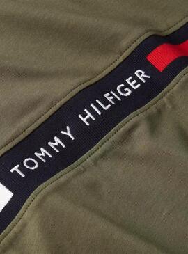 Maglietta Tommy Hilfiger Chest Insert verde per uomo