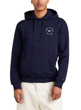 Felpa Tommy Hilfiger Roundall blu scuro per uomo