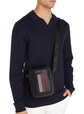 Borsa Tommy Hilfiger Foundation Reporter nera per uomo