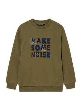 Felpa Mayoral Make Some Noise Khaki per bambino