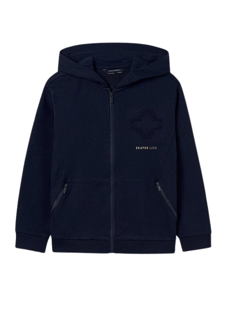 Felpa Mayoral con Zip Blu Navy per bambino