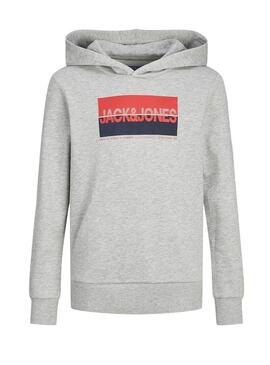 Felpa con Cappuccio Jack and Jones Nolan Grigia per ragazzo