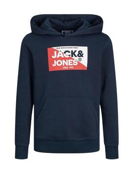 Felpa con Cappuccio Jack and Jones Nolan Blu Marino per ragazzo