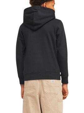 Felpa Jack and Jones Colorblock Nera per ragazzo