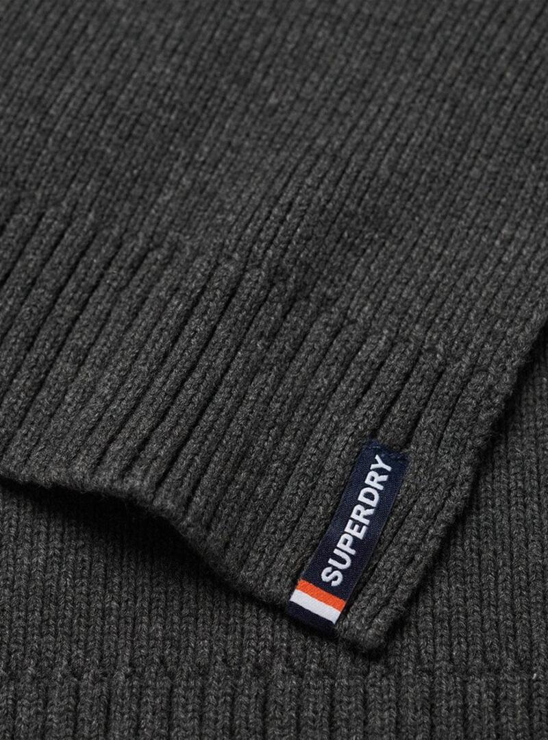 Sciarpa Superdry Essential Logo grigia per uomo