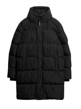 Cappotto Imbottito Superdry Mid Nero per uomo