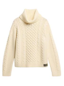 Maglia Superdry Jumper Beige per donna