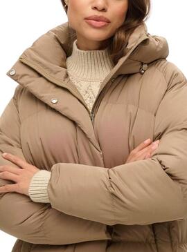 Cappotto Superdry Puffer Tostato per donna