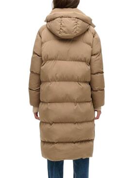 Cappotto Superdry Puffer Tostato per donna