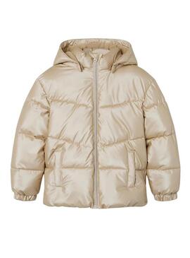 Puffer Name It Maggy Beige per ragazza