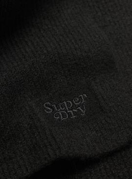 Sciarpa Superdry Soft Rib Nera per donna