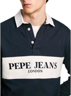 Polo Pepe Jeans Joey Blu Marino per uomini