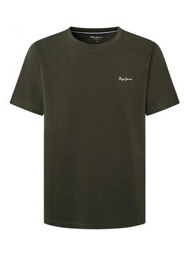 Maglietta Pepe Jeans Solid Verde per uomini