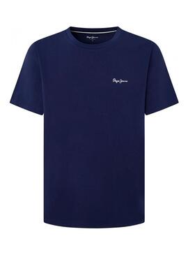 Maglietta Pepe Jeans Solid Blu per uomini