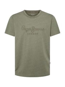 T-shirt Pepe Jeans New Nouvel Verde per uomini