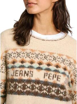 Maglia Pepe Jeans Hitty Beige per donne