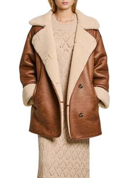 Cappotto Pepe Jeans Carla Marrone per donne