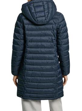 Giacca Piumino Pepe Jeans Ammy Long Blu Marino per donne