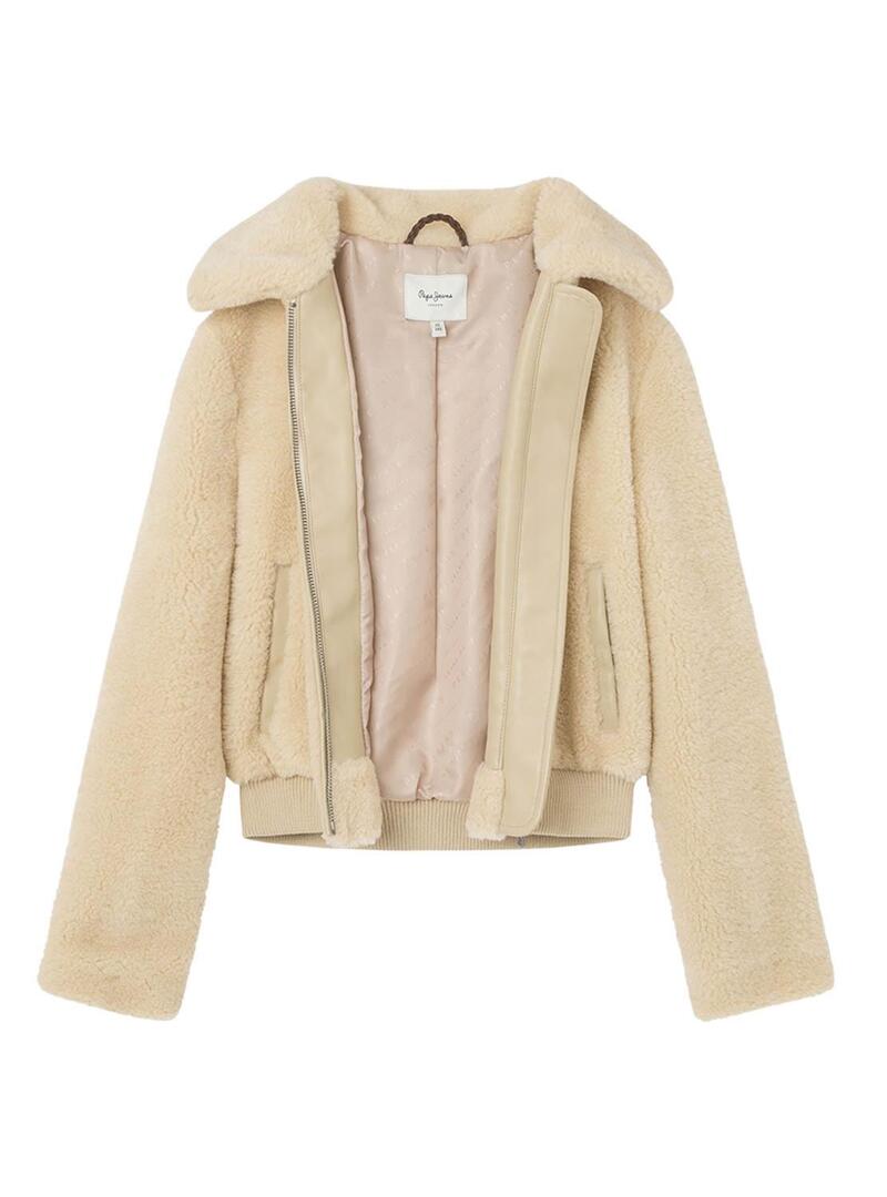 Giacca Pepe Jeans Vicky beige per bambina