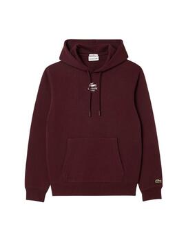 Felpa Paris Lacoste bordeaux per uomo e donna