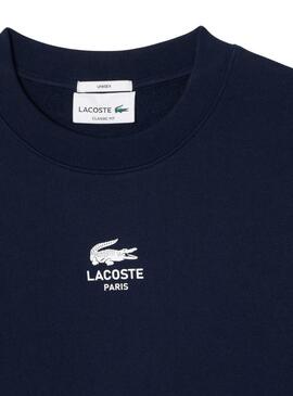 Felpa Lacoste Paris Blu Marino per donne e uomini