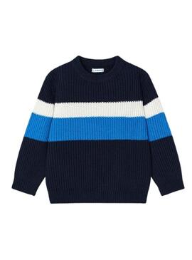 Maglia Mayoral Colorblock Ceruleo per bambino