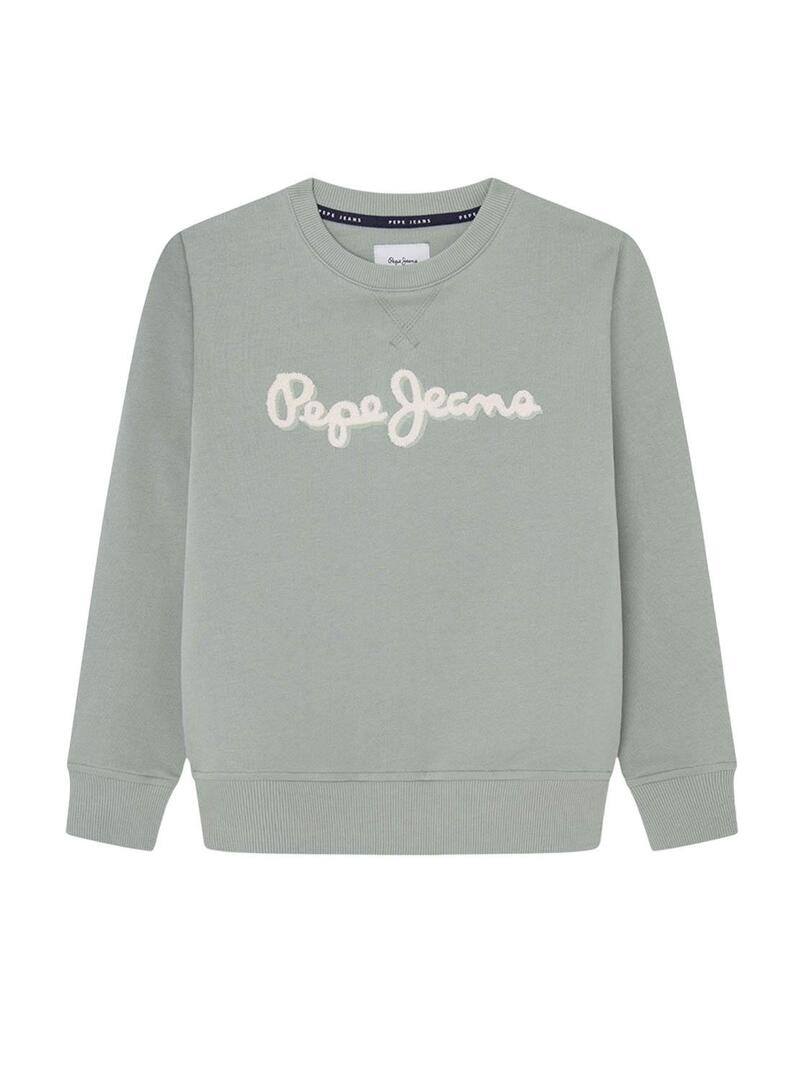 Felpa Pepe Jeans Lamonty Verde per bambino