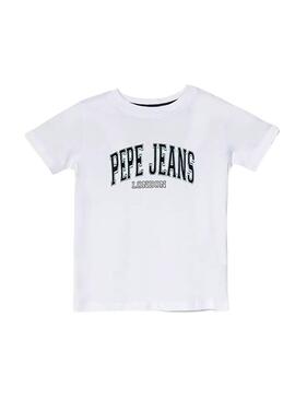 Maglietta Pepe Jeans Bain bianca per bambino