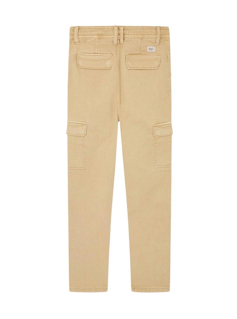 Pantaloni Pepe Jeans Tadeo beige per bambino