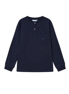 Maglietta Mayoral Bottoni blu navy per bambino