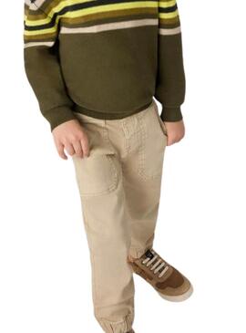 Pantaloni Mayoral Skater beige per bambino