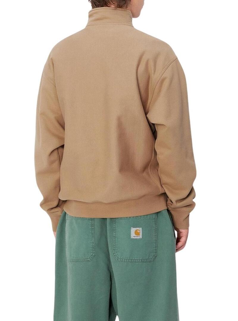 Felpa Carhartt Half Zip Cammello per uomo