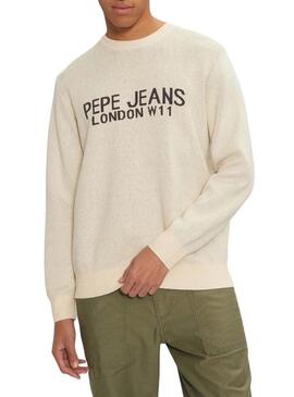 Maglia Pepe Jeans Cardin beige per uomo