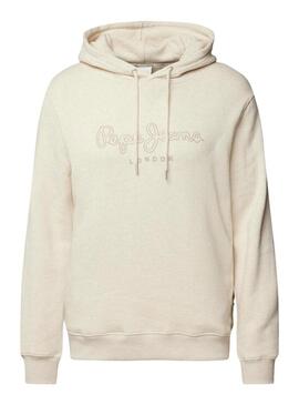 Felpa Pepe Jeans Nouvel beige per uomo