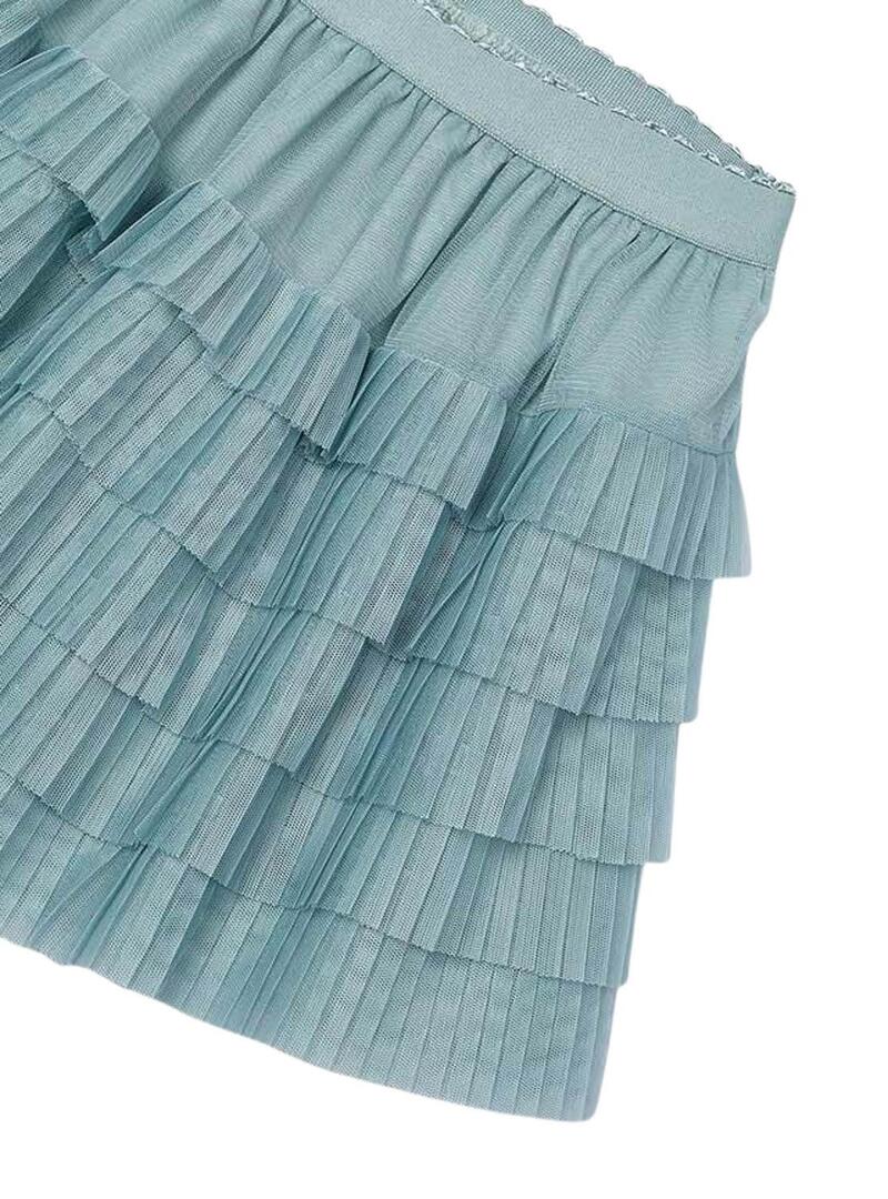 Gonna Mayoral Tulle Plissettato Azzurro per ragazza