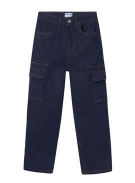 Jeans Mayoral Cargo Denim Scuro per ragazza