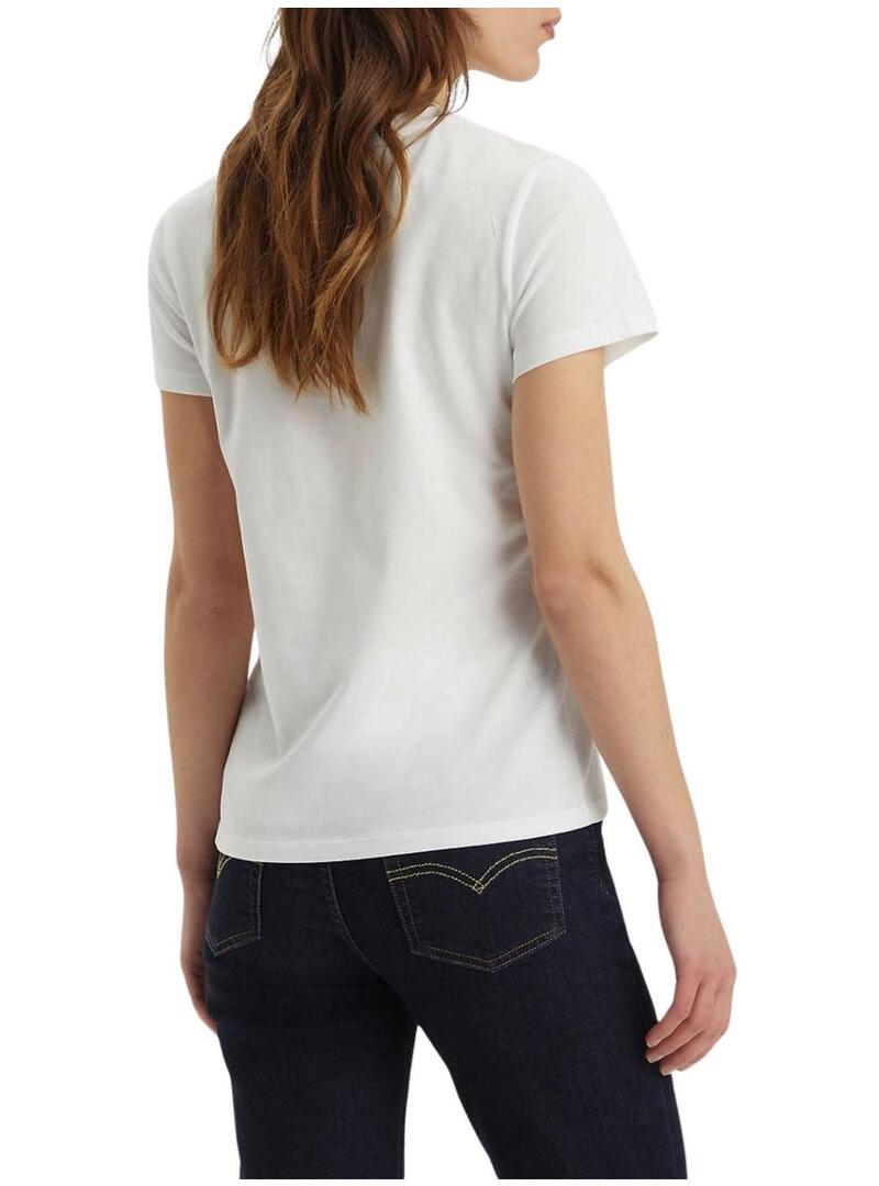 T-Shirt Levis The Perfect Tee Floreale Bianca per donna